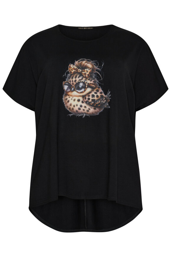 No.1 by OX - T-shirt Leo Bird - Sort