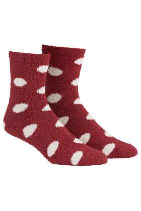 Damella - Fluffy Socks - Cherry Dots