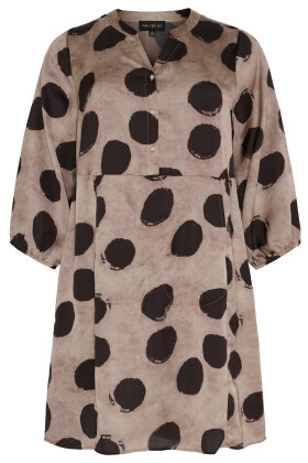 No.1 by OX - Kjole Big Dots - Camel/Sort