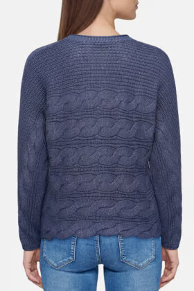 Betty Barclay - Lurex Strik Pullover - Navy