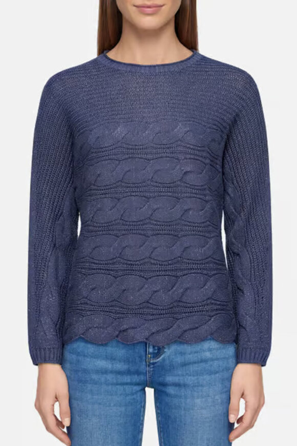 Betty Barclay - Lurex Strik Pullover - Navy
