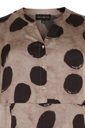 No.1 by OX - Kjole Big Dots - Camel/Sort