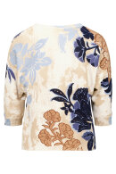 Betty Barclay - Blomstret Strik Pullover - Blå