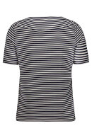 Betty Barclay - Stribet T-shirt Vandfaldskrave - Navy Betty Barclay - Stribet T-shirt Vandfaldskrave - Navy