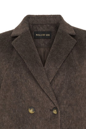 No.1 by OX - Wool Coat - Klassisk - Brun Melange