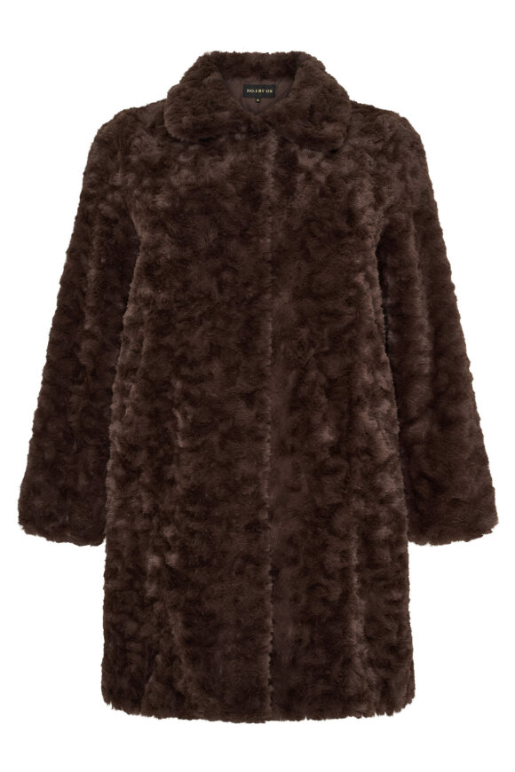 No.1 by OX - Fake Fur Coat - Brun No.1 by OX - Fake Fur Coat - Brun