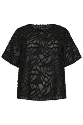 No.1 by OX - Frynse Bluse - Sort
