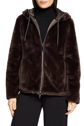 Betty Barclay - Vendbar Jakke - Blank & Fake Fur - Brun/Sort