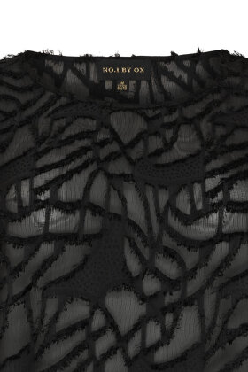 No.1 by OX - Frynse Bluse - Sort