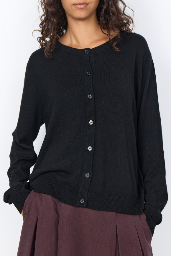 SoyaConcept - SC-Hannele 2 Cardigan - Sort Meleret SoyaConcept - SC-Hannele 2 Cardigan - Sort Meleret
