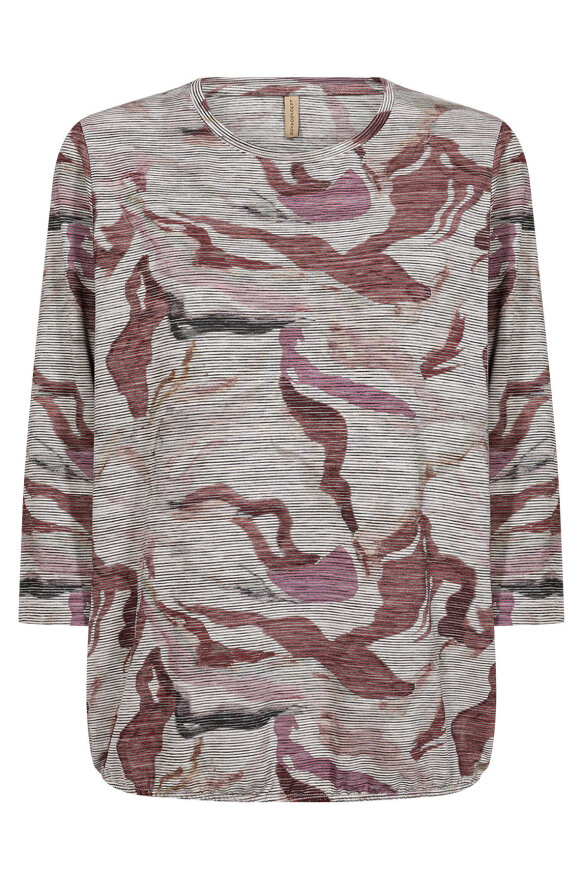 SoyaConcept - SC-Galina AOP 78 T-shirt - Rød SoyaConcept - SC-Galina AOP 78 T-shirt - Rød