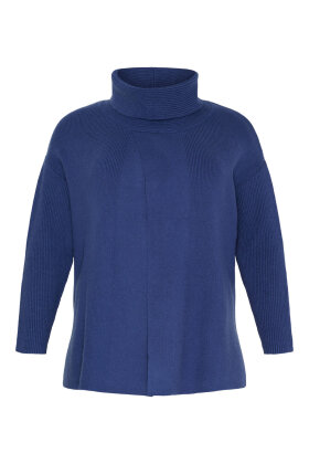 No.1 by OX - Coatigan Strikket Cardigan/Poncho - Blå No.1 by OX - Coatigan Strikket Cardigan/Poncho - Blå