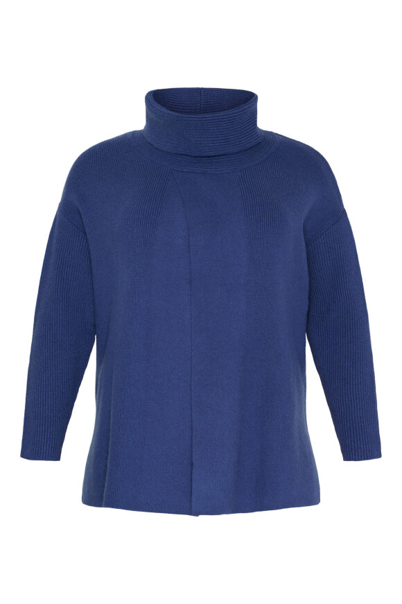 No.1 by OX - Coatigan Strikket Cardigan/Poncho - Blå No.1 by OX - Coatigan Strikket Cardigan/Poncho - Blå
