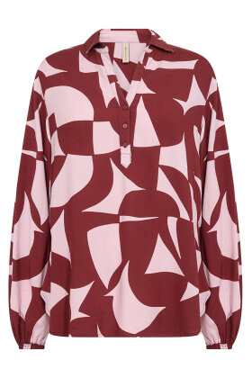 SoyaConcept - SC-Hanni AOP 2 Bluse - Rød
