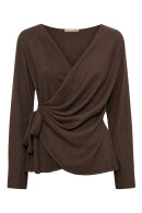 Marta du chateau - MdcTalina Slå-om Bluse - Brun Marta du chateau - MdcTalina Slå-om Bluse - Brun