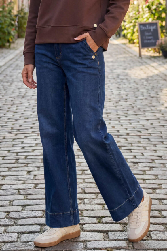 Prepair - Malia Jeans Brede Ben - Mørk Denim Prepair - Malia Jeans Brede Ben - Mørk Denim