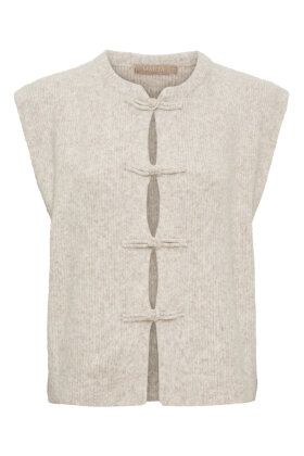 Marta du chateau - MdcCelestia Strik Vest - Beige Melange