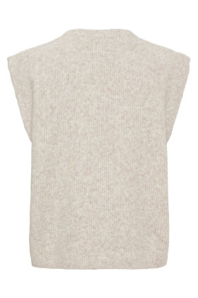 Marta du chateau - MdcCelestia Strik Vest - Beige Melange