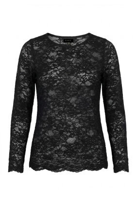 No.1 by OX - Lace Blonde T-shirt - Sort
