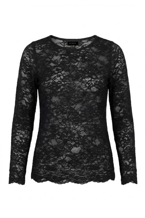 No.1 by OX - Lace Blonde T-shirt - Sort No.1 by OX - Lace Blonde T-shirt - Sort