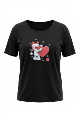 No.1 by OX - T-shirt Heart Bear - Sort No.1 by OX - T-shirt Heart Bear - Sort