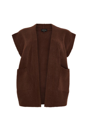 No.1 by OX - Short Waistcoat - Strikvest - Brun