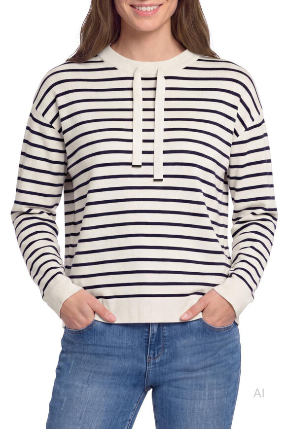 Betty Barclay - Strik Sømands Striber - Navy Betty Barclay - Strik Sømands Striber - Navy