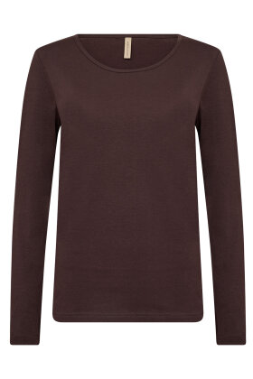 SoyaConcept - SC-Pylle 2 - Ensfarvet T-shirt - Brun