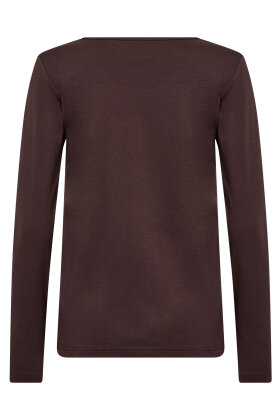 SoyaConcept - SC-Pylle 2 - Ensfarvet T-shirt - Brun