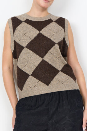 SoyaConcept - SC-Janti 1 Waistcoat Strikvest - Brun