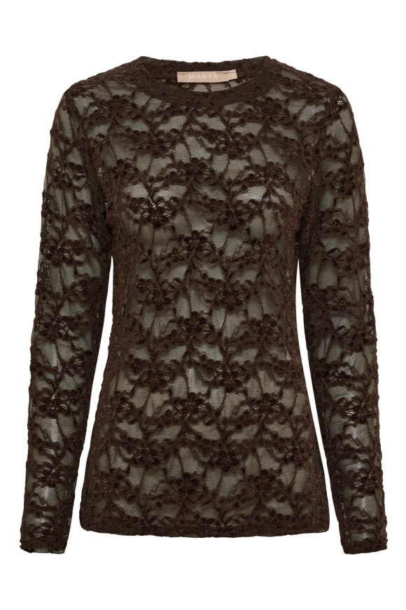 Marta du chateau - MdcPrimula LS Tee - Brun Marta du chateau - MdcPrimula LS Tee - Brun